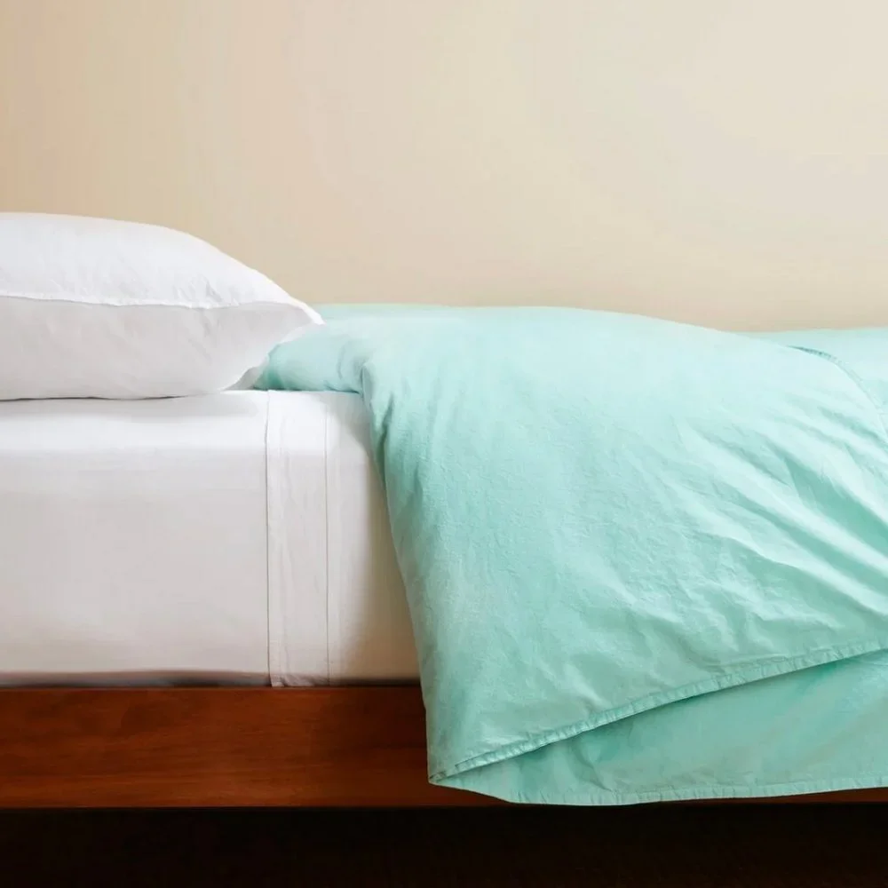 Cimino Home Turquoise Chambray Duvet Cover Twin
